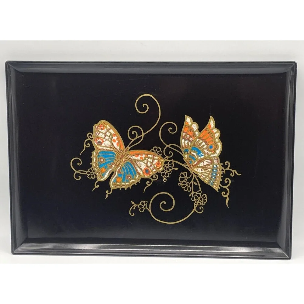 Vintage Couroc Monterey Butterflies Melamine Tray 18